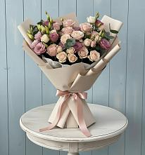 Букет цветов из:  Розы и Лизиантусы #REPLACE_PRED# Ивановском Курской области