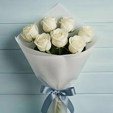 Букет 7 Белых роз Эдлесс Лав #REPLACE_PRED# Ивановском Курской области