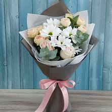 Букет цветов из:  Хризантемы и Розы #REPLACE_PRED# Ивановском Курской области