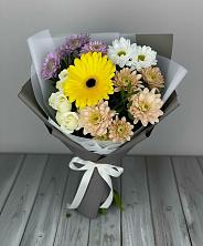 Букет цветов из:  Розы, Герберы и Хризантемы в Ивановском Курской области