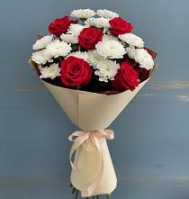 Букет цветов из:  Розы и Хризантемы в Ивановском Курской области