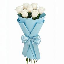 Букет 7 белых роз Проуд в Ивановском Курской области