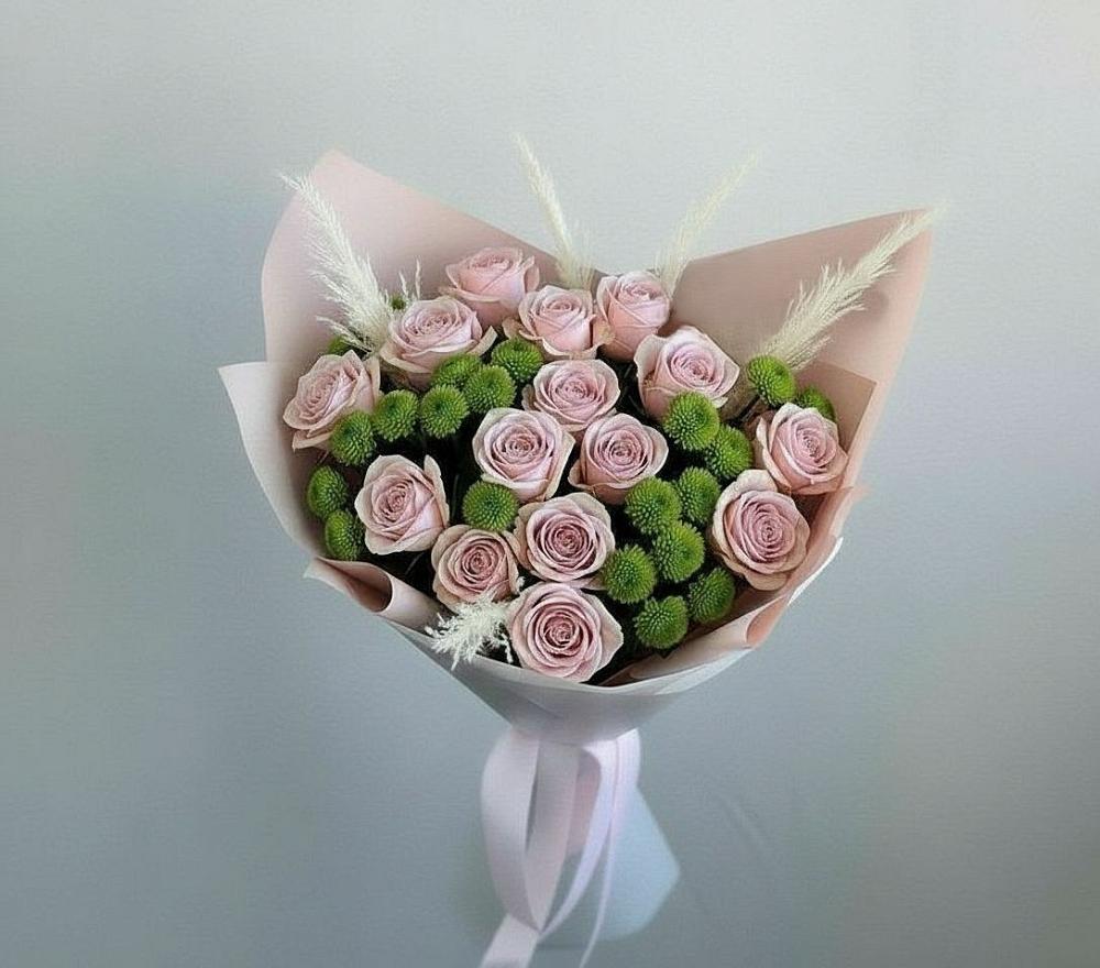 Букет цветов из: Розы и Хризантемы в Ивановском Курской области