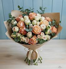 Букет цветов из:  Альстромерии и Розы в Ивановском Курской области